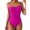 Aidonger One Piece Swimsuit for Women Ruched Tummy Control Bathing