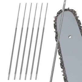 MUYAPAY Round Files for Chainsaws 4.8 mm, Pack of 6 Chainsaw File, 3/8 Chainsaw File, Round File, for Repair and Sharpening Saw Chains, Lawnmower, Chainsaw Chain, Sharpening Tools
