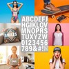 HJZHII 10Sheets White Iron on Letters for Clothing