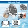 Boat Fuel Deck Fill/Filler with Keyless Cap with Screws, Marine