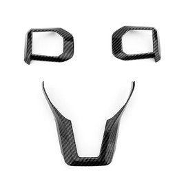 YOUTOOCAR 3PCS Steering Wheel Button Frame Cover Compatible with Kia K4 GT-Line 2025, Kia EV6 GT 2025, Kia EV3 2026, Kia Sportage GT-Line 2026 Accessories (Carbon Fiber Pattern)