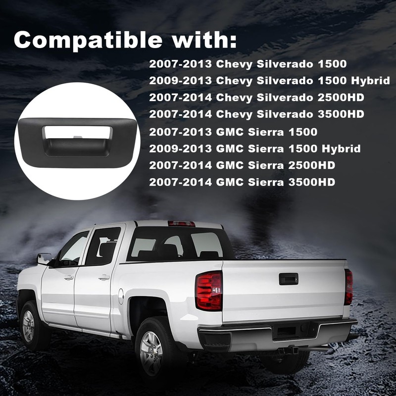 G-PLUS Tailgate Handle Bezel Compatible with Chevy Silverado/GMC Sierra 1500