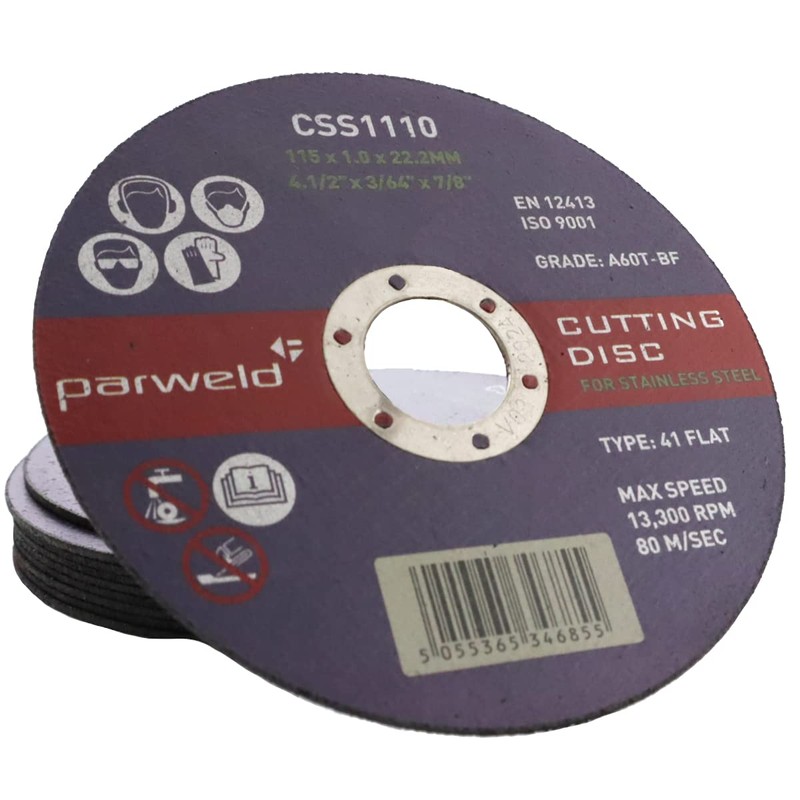 (Pack of 10) PARWELD 115 x 1mm Thin Metal Cutting
