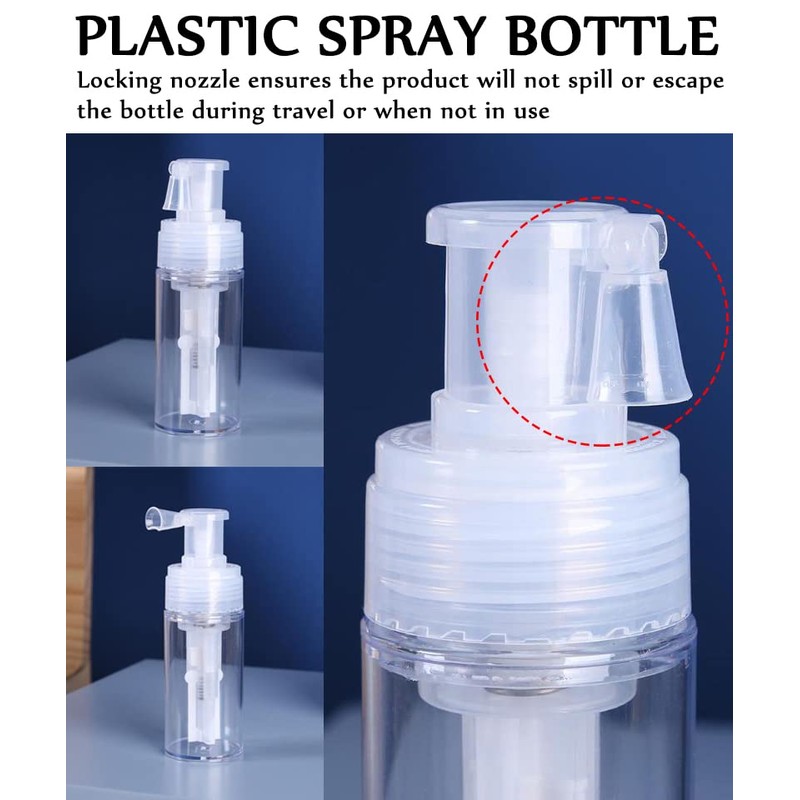 AKOAK 1 Pack 110ml Portable Detachable Travel Spray Bottle Container