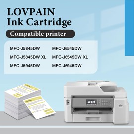 LC3039 Ultra High-Yield Black/Cyan/Magenta/Yellow Ink Cartridges(4Pack) - Lvan Compatible LC3039XXL Ink Cartridge Set Replacement for Brother LC3039 Ink MFC-J5845DW MFC-J5945DW MFC-J6545DW Printer
