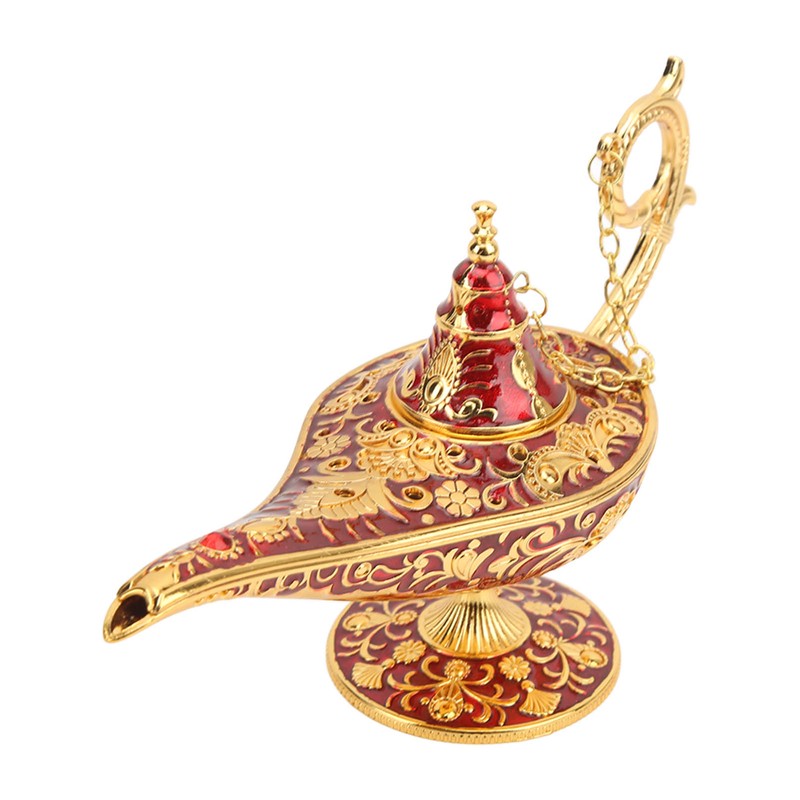 Magic Genie Lamp Red Zinc Alloy Antioxidant Fadeless Relief Pattern