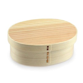 Eemon (祭りのええもん) Bentwappa Natural Bento Box, Finished in Japan, Oval