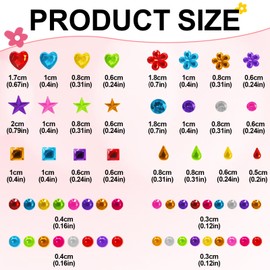 Yasdyri 3228 PCS Gem Stickers, Self Adhesive Gems for Crafts Assorted Shapes Multicolor Jewel Stickers for Kids Crafts Scrapbooking