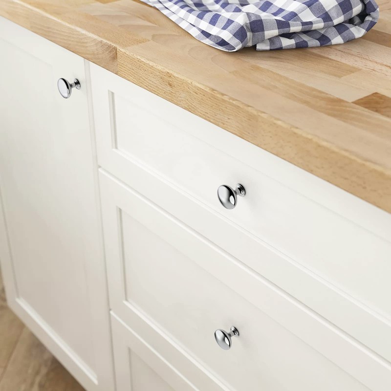 Furniware 12 Pack Cabinet Hardware Knobs, Kitchen Door Cabinet Brushed