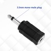 3.5mm Mono to Stereo Adapters, 5 Pack 1/8" Mono Male