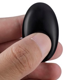 KYEYGWO Natural Reiki Healing Obsidian Crystal Worry Stone for Meditation Relaxation, Palm Trees and Thumb Massage Stones Suitable for Stress Relief