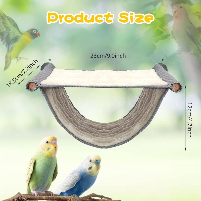 Roczential Suspended Hammock Plush Shed Swing Cave Cabin, Warm Bird