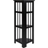 Casual Home Casual Home 4 tier Corner Folding Bookcase, Black