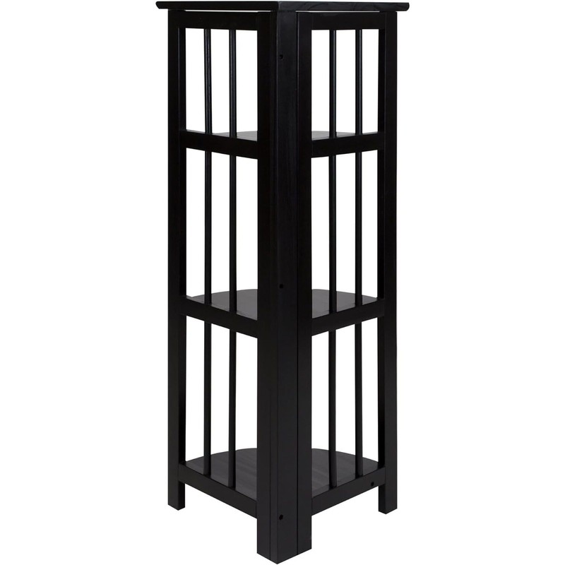 Casual Home Casual Home 4 tier Corner Folding Bookcase, Black