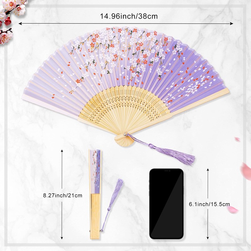 iPihsius Folding Fan, Slik Folding Hand fan with First Layer