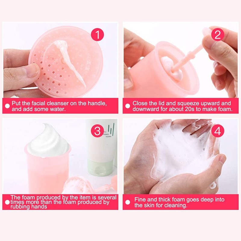 1Pc Face Cleanser, Facial Cleaning Tool, Shower Bath Shampoo Foam