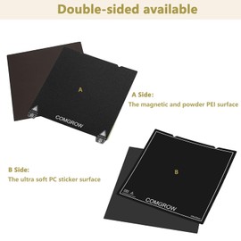 Creality Ender 3 Original Removable Magnetic Build Surface, Double-Sided (PEI and Soft Sticker), Ender 3 V3 SE 235 x 235 mm
