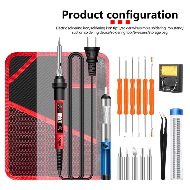 ANENG 17pcs Soldering Iron Kit Mini Electric Soldering Irons with