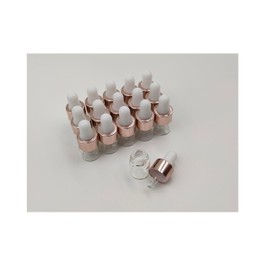 YYNGJCK 15Packs 1ml Sample Glass Dropper Bottles for Essential Oils, Mini Vials Perfume Aromatherapy Cosmetic Liquid Containers With Glass Eye Dropper