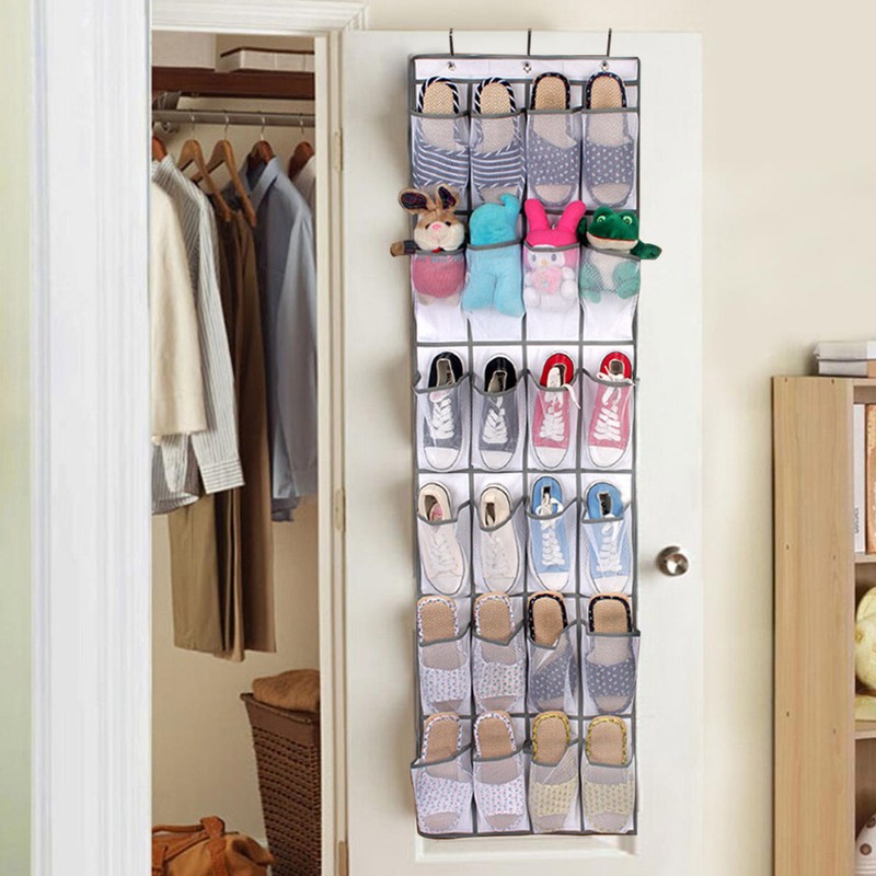 24 Pockets Non woven Fabric Folding Hanging Door Closet Storage