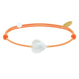 LES POULETTES BIJOUX - Bracelet Link Small Heart Mother of Pearl - Colours, Pearl, Mother of Pearl