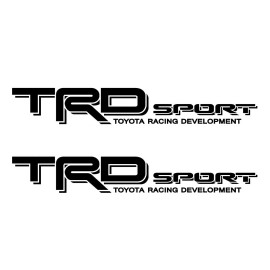 LIGHTCOR TRD SPORT TOYOTA RACING DEVELOPMENT Truck Decals Set of 2 Black Vinyl Stickers
