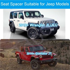 Front Seat Riser Spacer Lift Kit Compatible with Jeep Wrangler JL/JLU and Gladiator JT 2018-UP,fixed 3/4" Blocks Recline (2PCS)