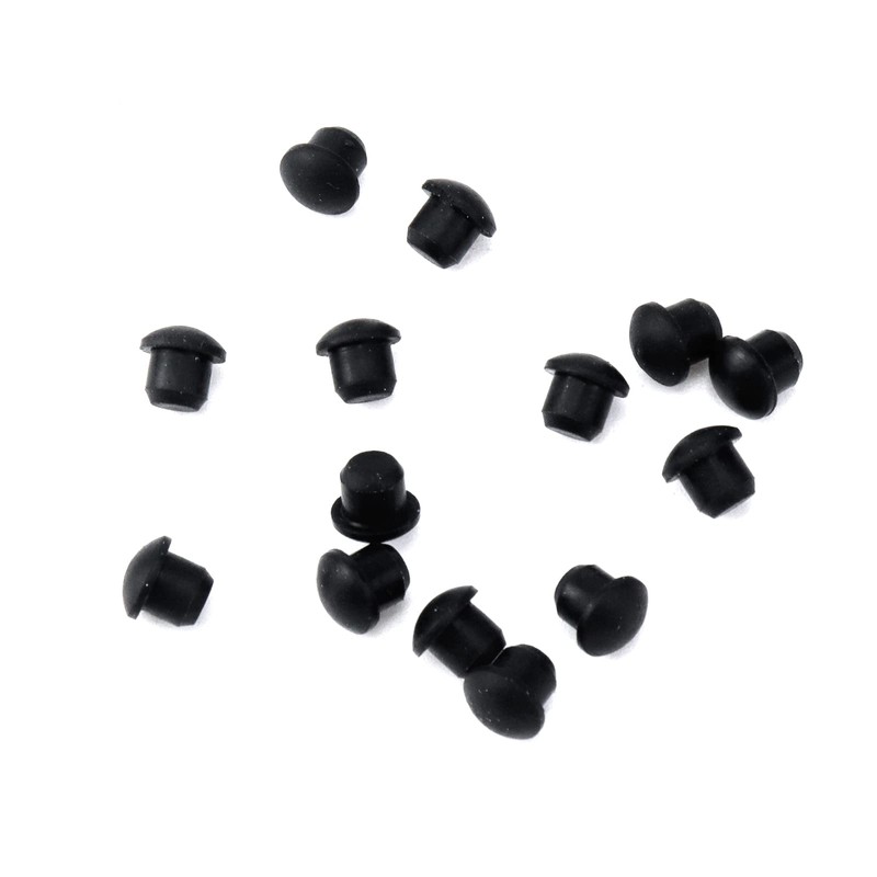 Tighall 50PCS Black Soft Plastic Plug Hole Cover, 4.5mm Waterproof