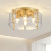 peskoe 17.3" Modern Gold Semi Flush Mount Ceiling Light Fixture