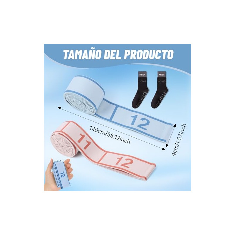 2PCS Bandas de Resistencia para Ejercicios, Ligas de Resistencia, con