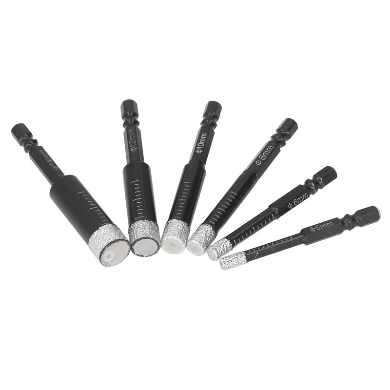 6Pcs/Set Dry Diamond Drill Bit Tile Marble Drills for Porcelain