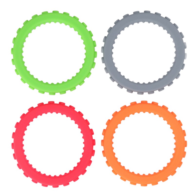 4pcs Baby Teethers Bracelet Silicone Refrigerable Heat Resistant Gum Relief