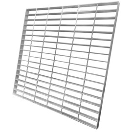 DuuMuut Galvanized Steel Drain Grate, 24x24 Outdoor Drain Cover, B125 Class Channel Grate, Durable Heavy Duty Sewer Grate, Sliver Square Drainage Grate for Concrete Floor (True Size 23.6” x23.6”)