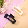 WLLHYF Square Claw Clips, Pack of 2, 8.5 cm, Medium