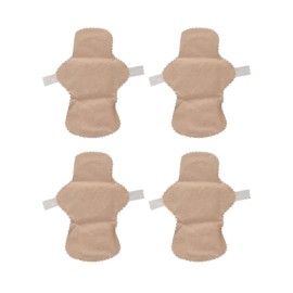 4Pcs Reusable Feminine Pads Washable Cotton Leak Proof Breathable Skin Friendly L Skin Color