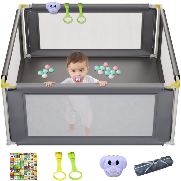 Omzer Adjustable Baby Playpen50×50" - Extra Large Playpen for Babies