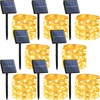 Beieverluck 8 Pack Solar Powered Fairy Lights Outdoor Waterproof 33FT