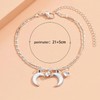 Aneneiceera Boho Half Moon Anklet Bracelet Tiny Bell Anklet Double
