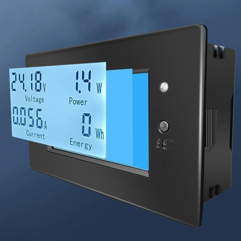 Battery Capacity Monitor Current Voltage Temperature Indicator Backlit LCD Display