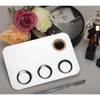 KissDate Makeup Palette 6x4inch Stainless Steel 3-well Nail-art Cosmetic Artist