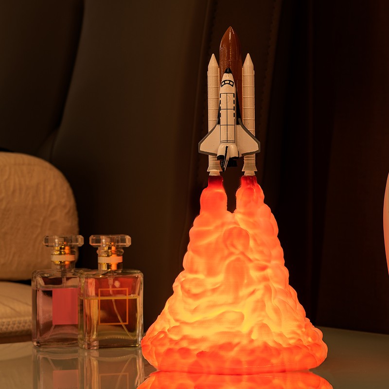 3D Printing Space Shuttle Lamp USB LED Children Baby Night
