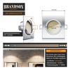 Brandson - Ultra Flat LED Ceiling Spotlight Square Warm White