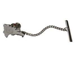 Dominican Republic Map Shape and Flag Design Tie Tack