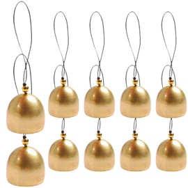 NUOBESTY 10Pcs Mini Bells Christmas Vintage Jingle Bell Gold Brass Bells for DIY Craft Christmas Decoration