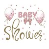 20 Napkins Baby Shower Pink | Christening | Birth | Children | Girls | Table Decoration 33 x 33 cm ##