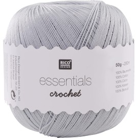 Rico Design Essentials Crochet, 100 Percent Cotton, Blue