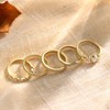 Thunaraz 14K Gold Plated Stackable Gold Rings for Women -