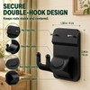 No Drill Curtain Rod Brackets, 8-Pack Adhesive Hooks with Invisible