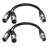 S SIENOC Microphone Cable 3pin XLR to Dual 2 XLR