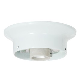 B&P Lamp® 5 Inch Diameter, 3-1/4 Inch Fitter, Wired Ceiling Pan Kit, White Gloss Finish